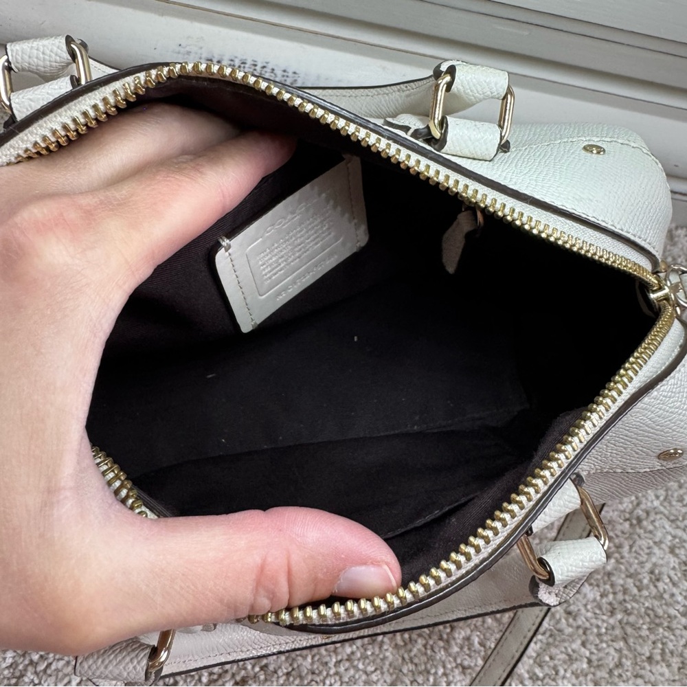 Coach Mini Bennett Satchel Bag With Crossbody Strap Ivory F57521 - Picture 4 of 5